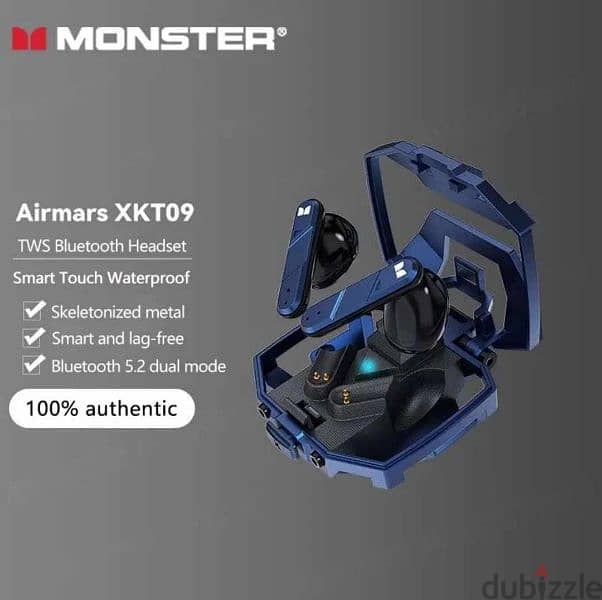 ايربودز جيمنج MONSTER AIRMARS XKT09 True Wireless Gaming Earphones 9