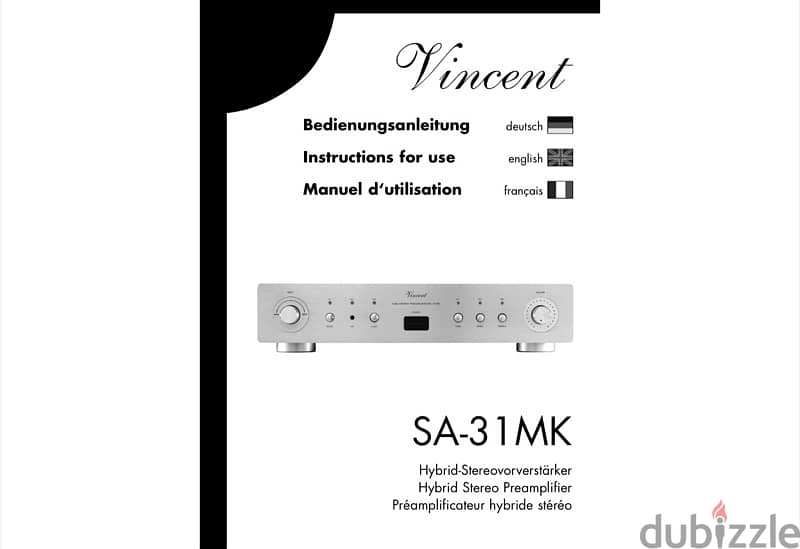 Vincent SA-31MK pre amp tube  high end audio 1