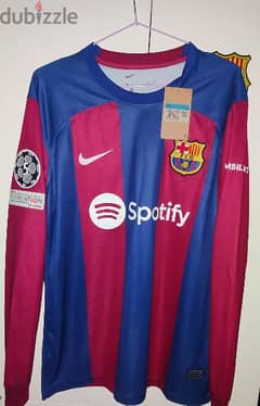 Barcelona 2023 Home Medium Long Sleeves (Mirror) New تيشيرت برشلونه 0