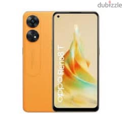 تيلفون oppo reno 8 T 256 G 8 G ram  Sunset orange color