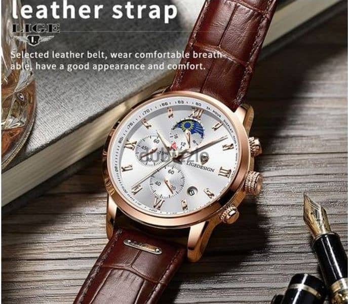 Lige LIGE Mens Watches Fashion Business Casual Quartz 4