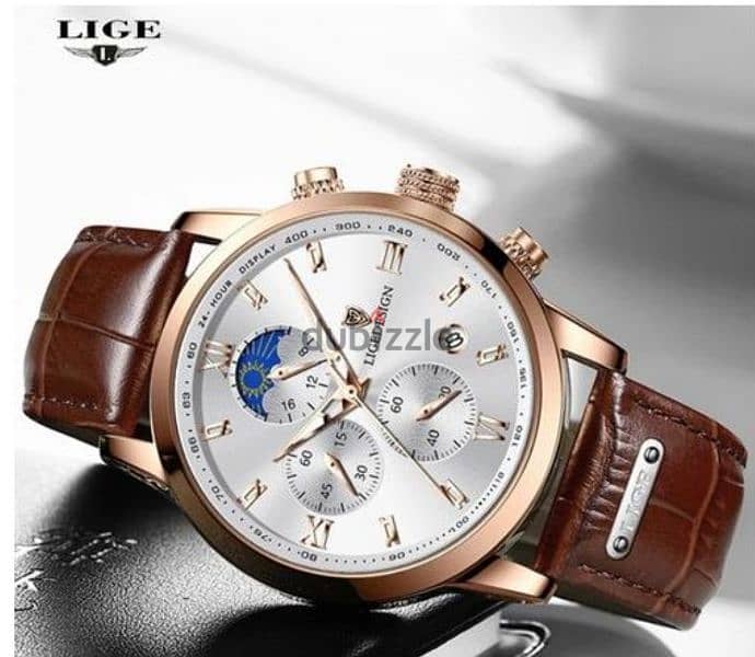 Lige LIGE Mens Watches Fashion Business Casual Quartz 6