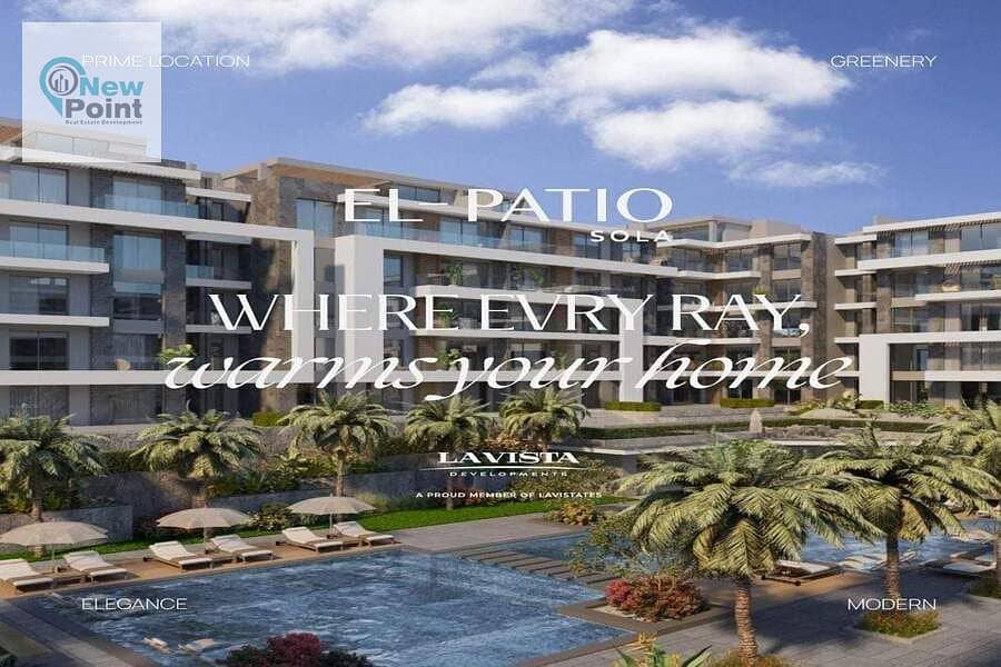 At the best price in the market, own a 150m apartment with La Vista in front of Madinaty in Patio Sola El Shorouk 8