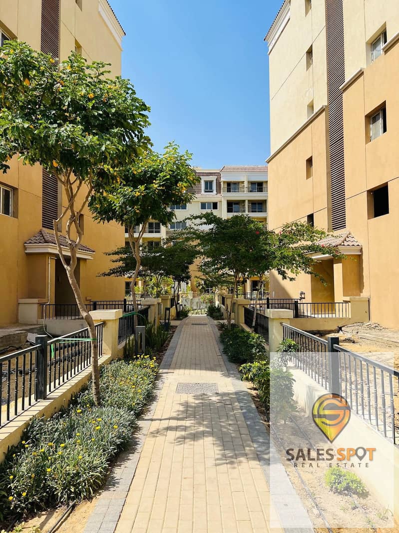 Duplex with private garden for sale in Sarai Compound, minutes from the Fifth Settlement, and also with a 42% cash discount (ask about installments wi 5