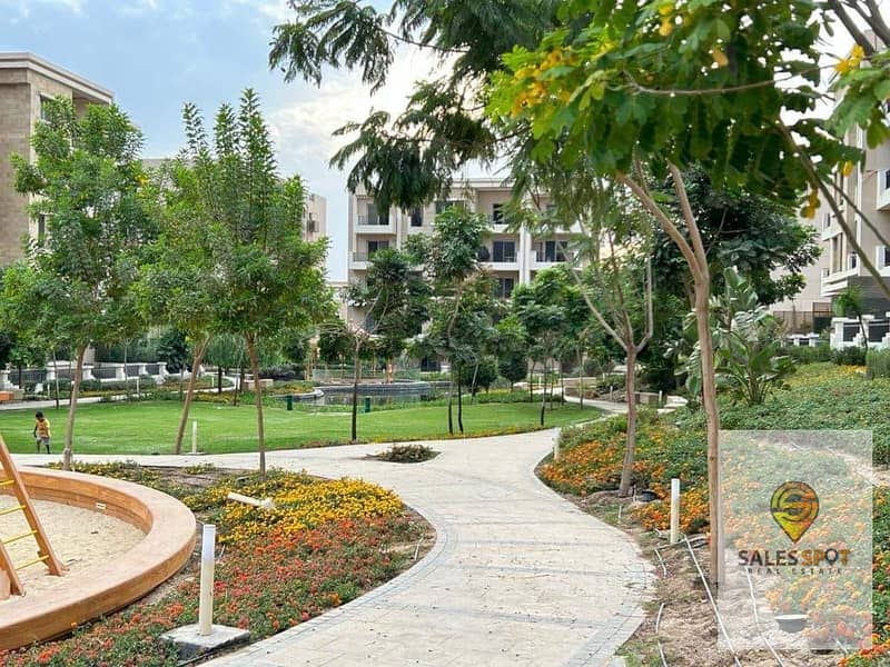 In Taj City Compound, own a 133-meter apartment in a distinguished location in front of Cairo Airport and minutes from Nasr City, and also with a 42% 6