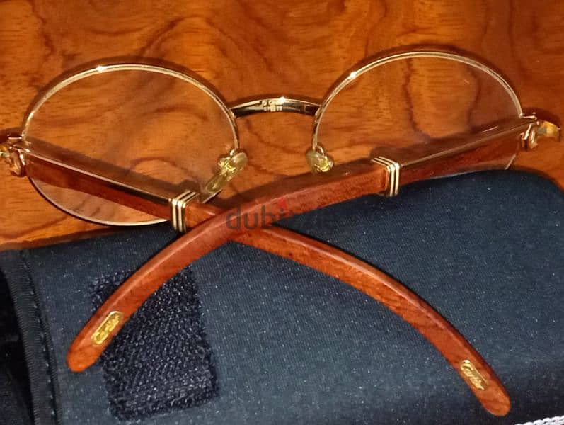 Cartier Giverny
Rare Oval Wood Sunglasses 7