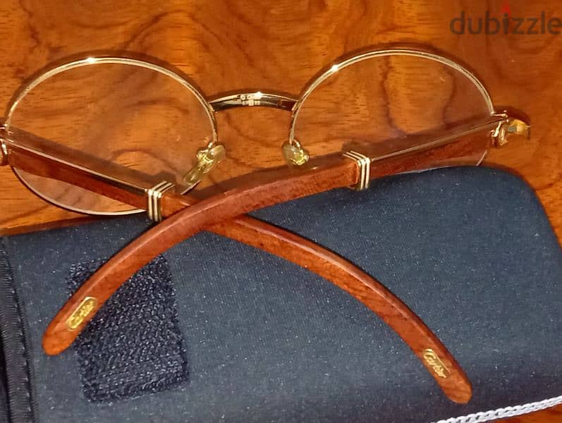 Cartier Giverny
Rare Oval Wood Sunglasses 8