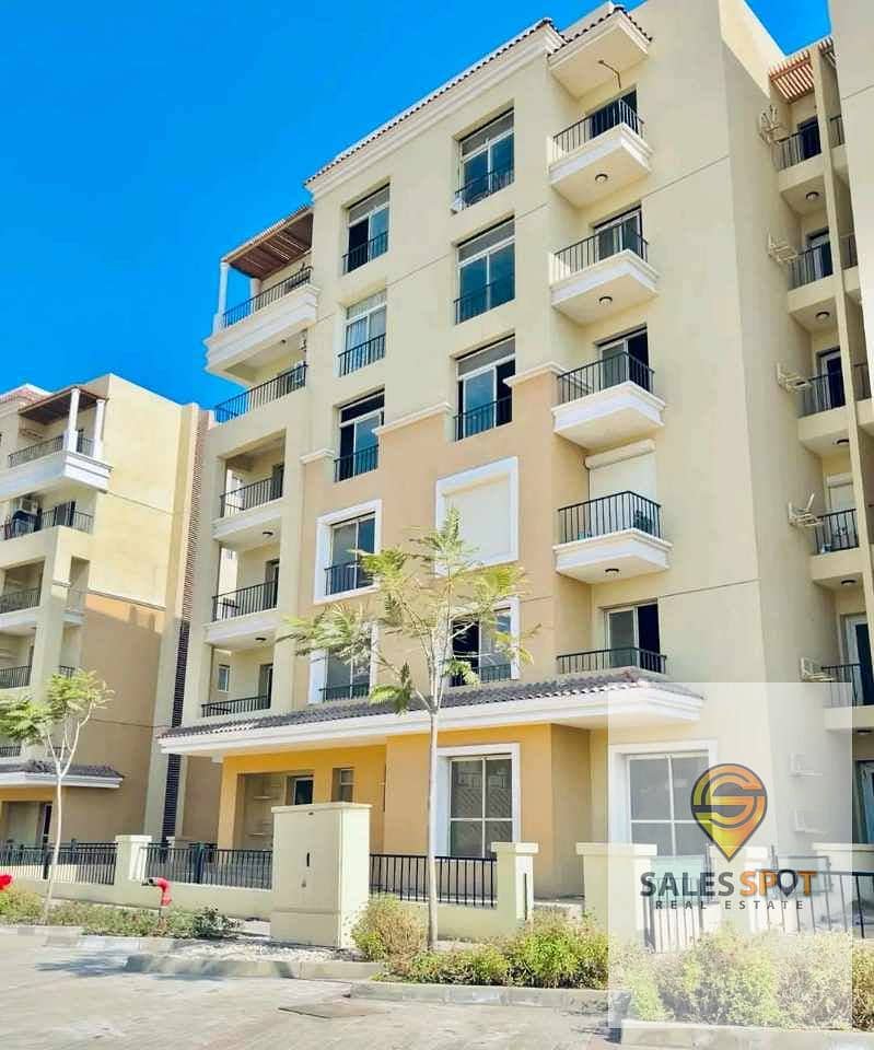 With a 5% down payment, an apartment with a private garden for sale in Sarai Compound \\ next to Madinaty and in front of Shorouk City 1