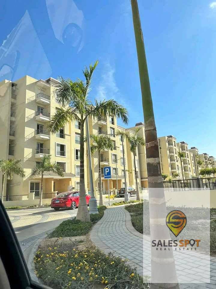 With a 5% down payment, an apartment with a private garden for sale in Sarai Compound \\ next to Madinaty and in front of Shorouk City 5