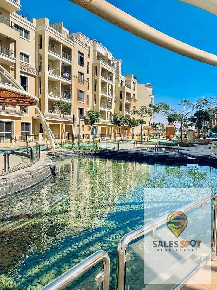 With a 5% down payment, an apartment with a private garden for sale in Sarai Compound \\ next to Madinaty and in front of Shorouk City 6