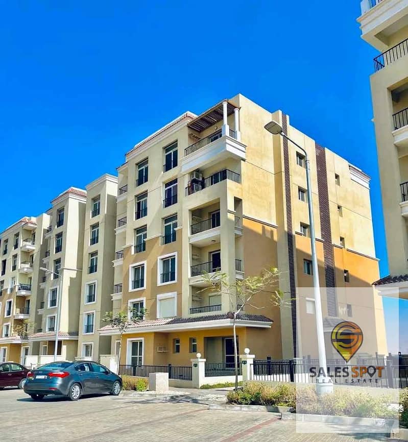 With a 5% down payment, an apartment with a private garden for sale in Sarai Compound \\ next to Madinaty and in front of Shorouk City 7