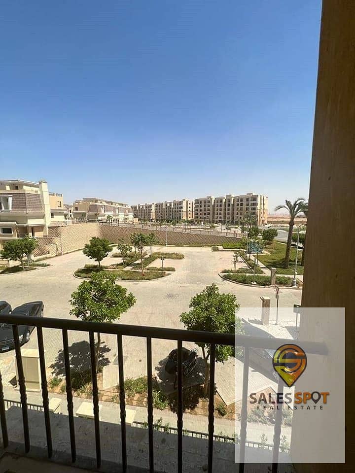  With a 42% discount, a 144 sqm apartment with a private garden for sale in Sarai Compound \\ next to Madinaty and in front of Shorouk City 13