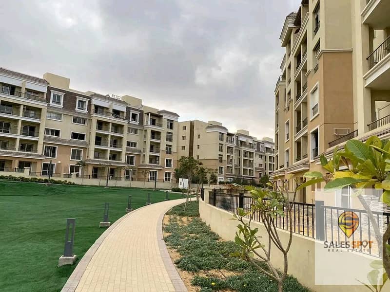 Apartment 121 m with 42% discount for sale in Sarai Compound next to Madinaty and in front of El Shorouk 19