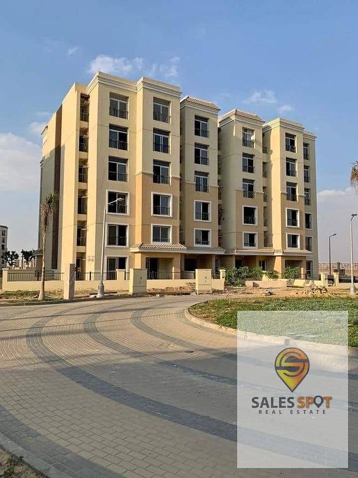 بمقدم600الف شقة 121م للبيع في كمبوند سراي امام الشروق Sarai new Cairo 2