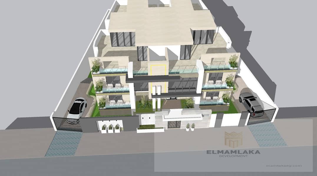 Your apartment is in a villa on the main street in Sheikh Zayed, Al Bustan Street. The apartment is 245 square meters. 7