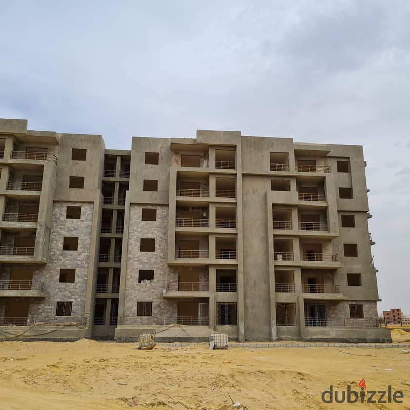 80 meters furnished Apartment with a big roof  in bliss gate compound in shaikh zayed city with a 50% discount beside hyper one 1