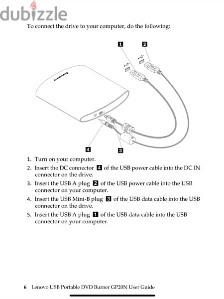 Lenovo USB Portable DVD Burner GP20N external Cd Rom 0