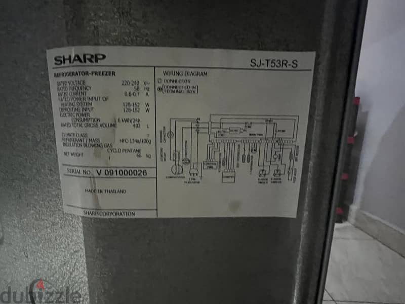 Sharp (Made In Thailand ) - Model SJ-T53R-S 2