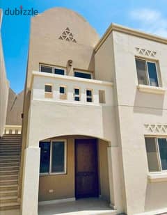 Twin villa with kitchen, fully finished finished with  sea view and pool in Makadi Heights Hurghada