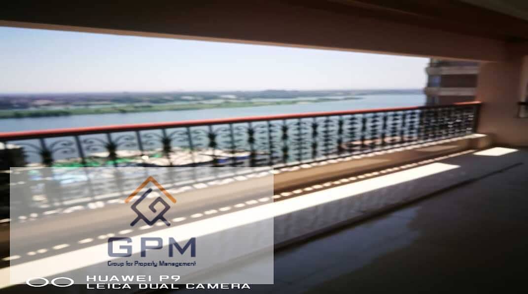 Luxury Furnished Apartment for rent with the best view directly on the Nile in the most prestigious area in Maadi 2