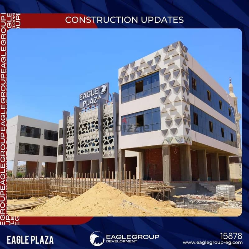 امتلك محل تجاري بمول EAGLE PLAZA  علي شارع رئيسي السنترال خطوات  لشارع 1