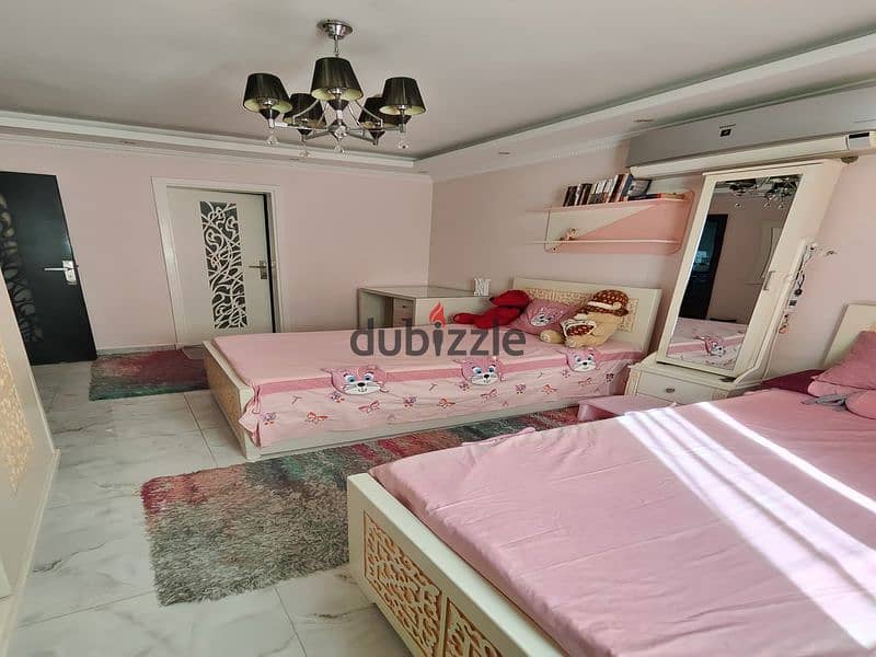 Apt. 186 M 3 BR in Tag Sultan Fully finished & Furnished with Air-conditions view Garden 5