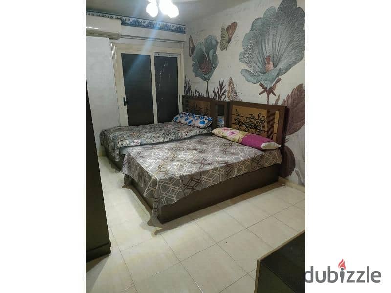 Duplex with garden for rent, fully furnished with appliances, in front of Saudi Supermarket and Golden Gym Compound, Hadayek El Mohandiseen, Sheikh Za 9