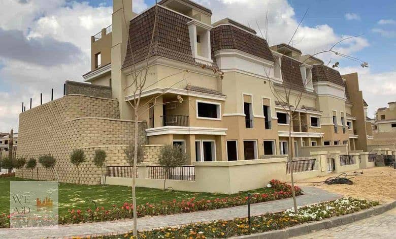 S villa is distinguished, 239 m, ground floor, first floor and roof, in The Butterfly Compound, overlooking the landscape in Mostakbal City. Book now 2