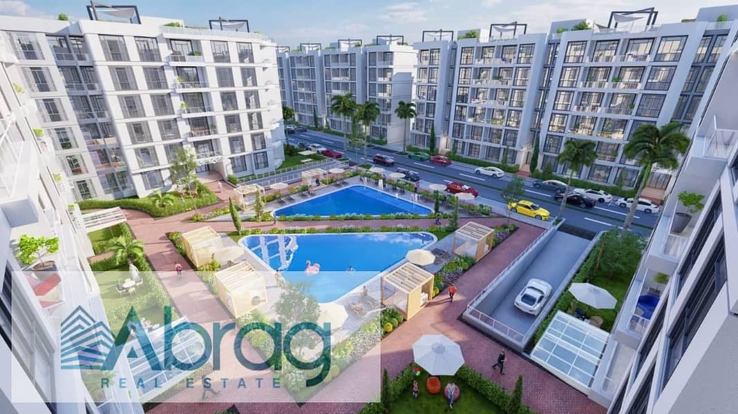 Opportunity without down payment, apartment for sale + garden at a special price installments near Hyper One, Sheikh Zayed , ROVAN 3