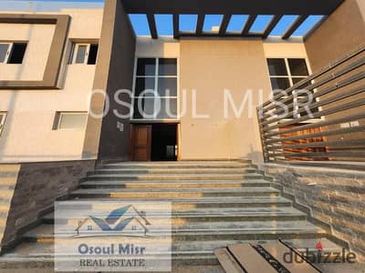 Twin house for sale in Al Khamael, semi-finished, with swimming pool