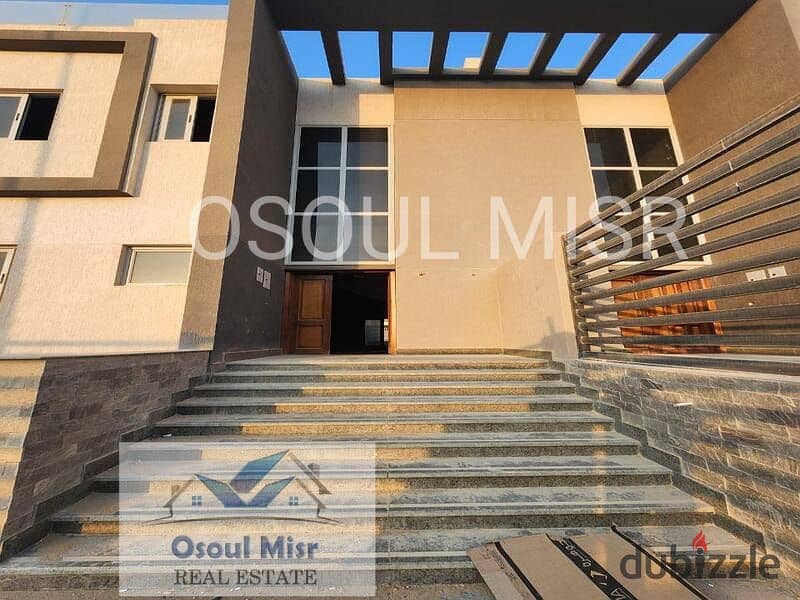 Twin house for sale in Al Khamael, semi-finished, with swimming pool 0