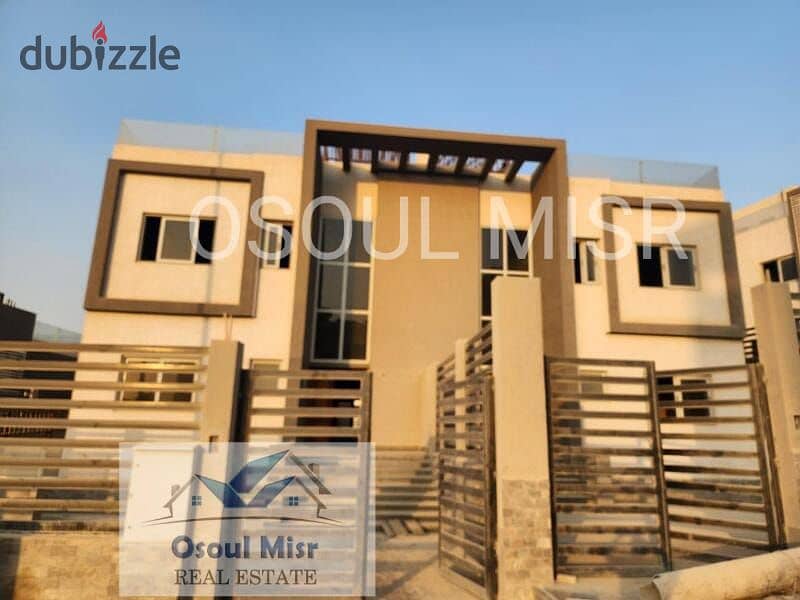 Twin house for sale in Al Khamael, semi-finished, with swimming pool 8