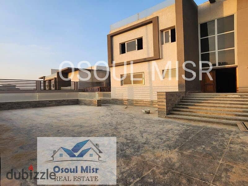 Twin house for sale in Al Khamael, semi-finished, with swimming pool 9