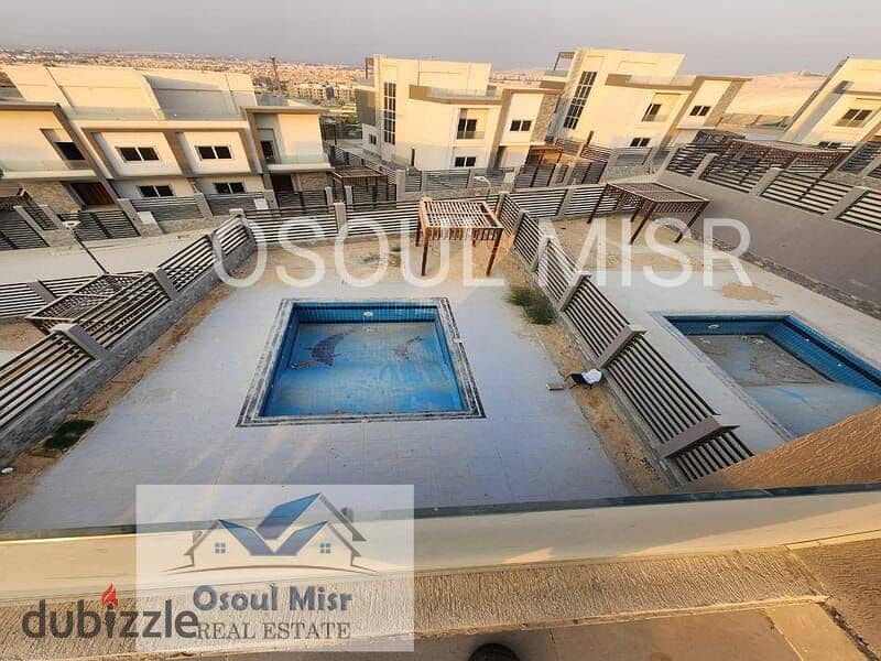 Twin house for sale in Al Khamael, semi-finished, with swimming pool 28