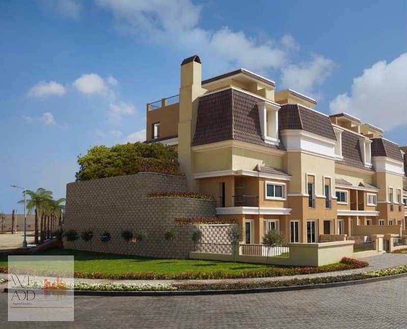 S Villa, immediate delivery, area 260 m, with a 70 m garden, price 9 million, in Sarai Compound, wall by wall, Madinaty, New Cairo 11