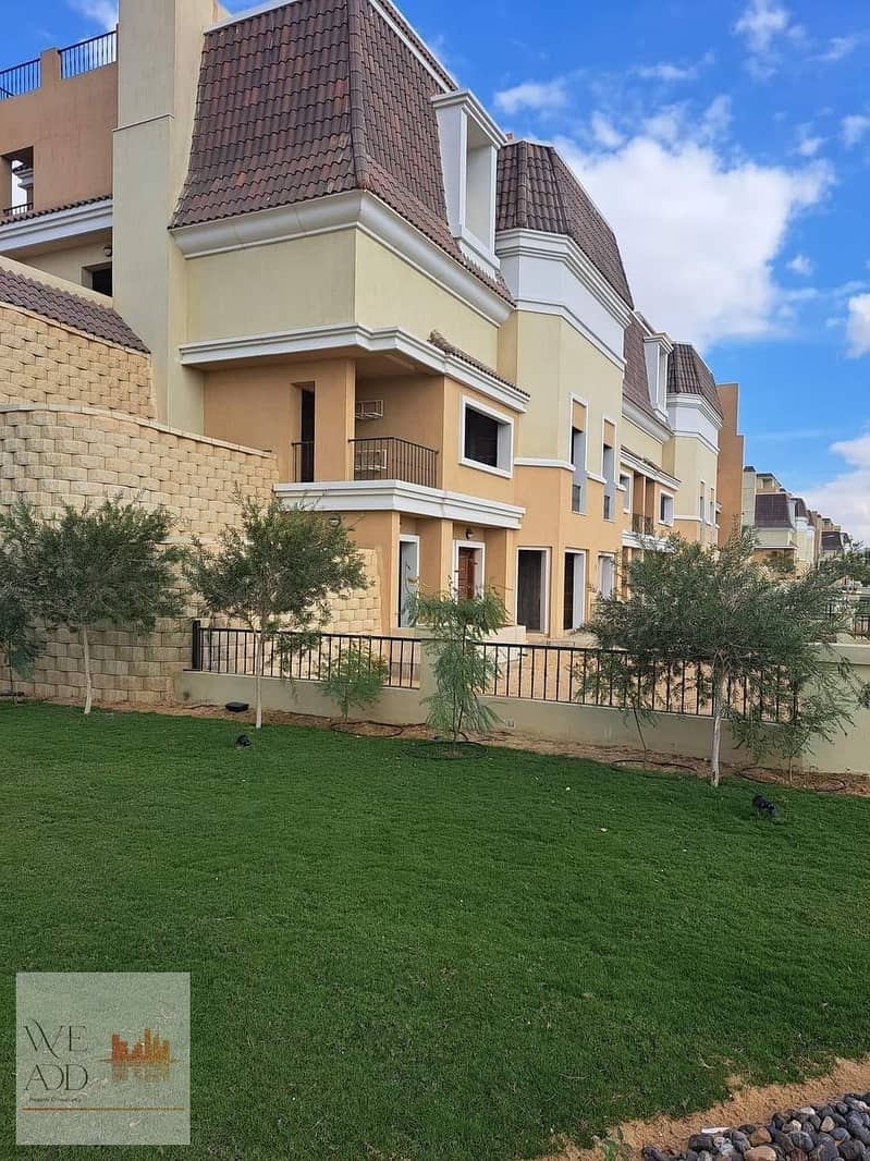 Pay a down payment of 5,500,000 and receive an immediate S Villa of 260 m with a 70 m garden in Sarai Compound, Phase S1,on the Suez Road in New Cairo 3