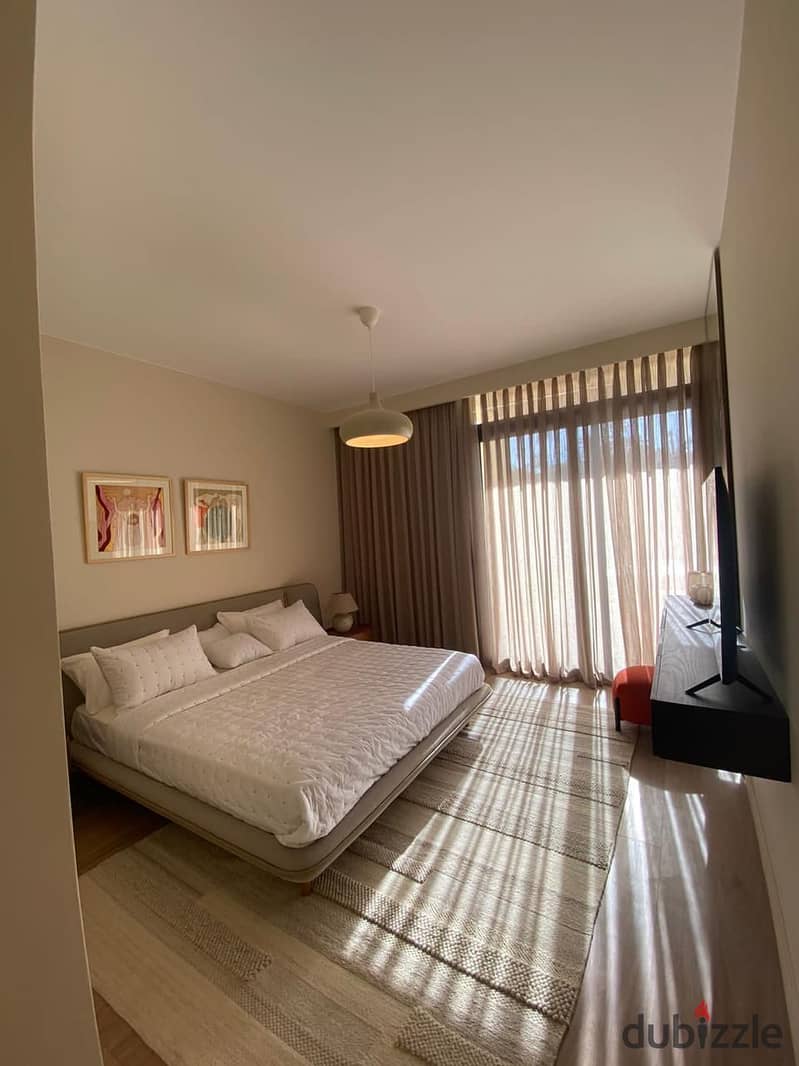 For sale, an apartment with immediate delivery, fully finished, in the O West Compound in the heart of October, close to Media Production City  Its ar 5