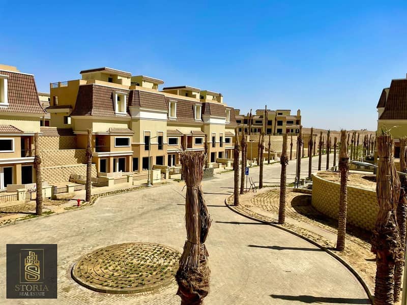 Villa for sale at the price of an apartment, 212 m, in Sarai New Cairo Compound 2