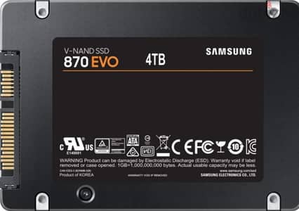 Samsung 870 EVO 4TB 2.5 inch SATA III Internal Sol15id State Drive SSD