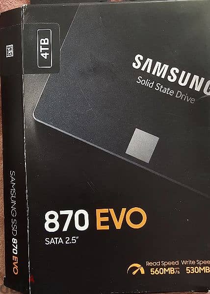 Samsung 870 EVO 4TB 2.5 inch SATA III Internal Sol15id State Drive SSD 3