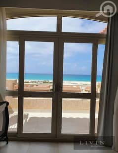 Chalet for sale, 3 rooms, fully finished, with a panoramic view directly on the sea and lagoon view, in the village of Telal Ain Sokhna in installment