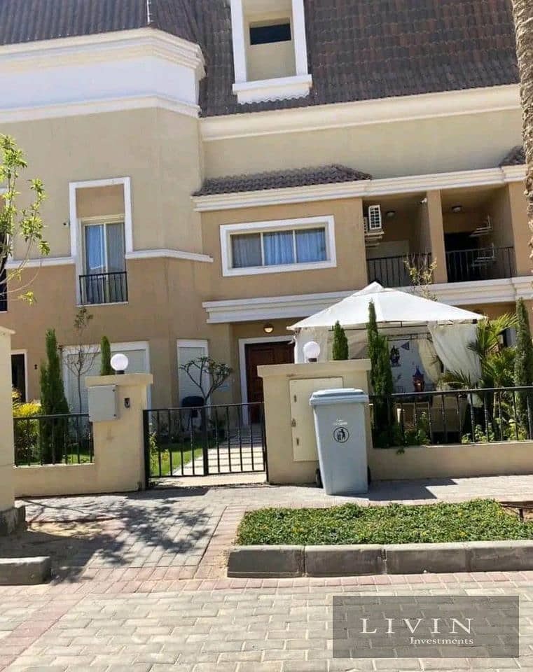 Townhouse villa for sale next to Madinaty in Sarai Compound at the entrance to Mostakbal City, 3 floors, double view, in installments 9