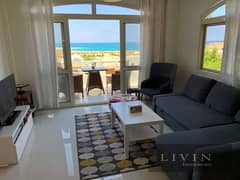 3 bedroom chalet for sale, fully finished, open view on the sea in La Vista Bay East Village, North Coast, with installments over the longest