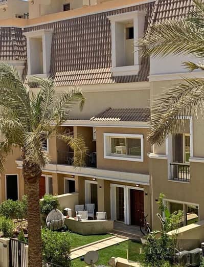 S Villa in Sarai Compound, a complete compound with services, area 239 m long, in the heart of New Cairo, next to Madinaty,