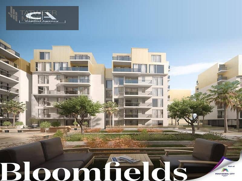 Installments over 10 years and 0% down payment on Cityscape with Tatweer Misr. Get your fully finished unit with a distinctive view in Bloomfields 13