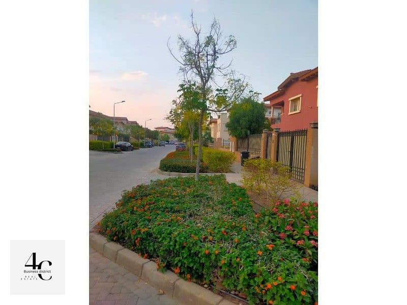 Town house 215m Direct on land scape with down payment and  installments  in compound  hyde park 1