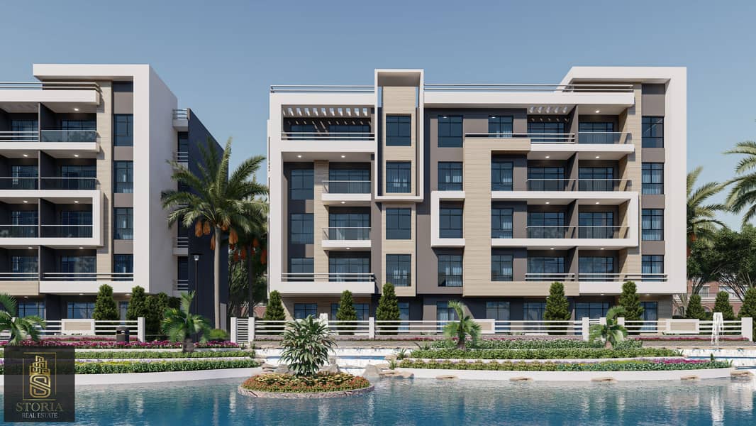 Near Lotus, 118m apartment with a 41m garden, minutes from the American University in Isola Centra Compound, with installments until 2034 0