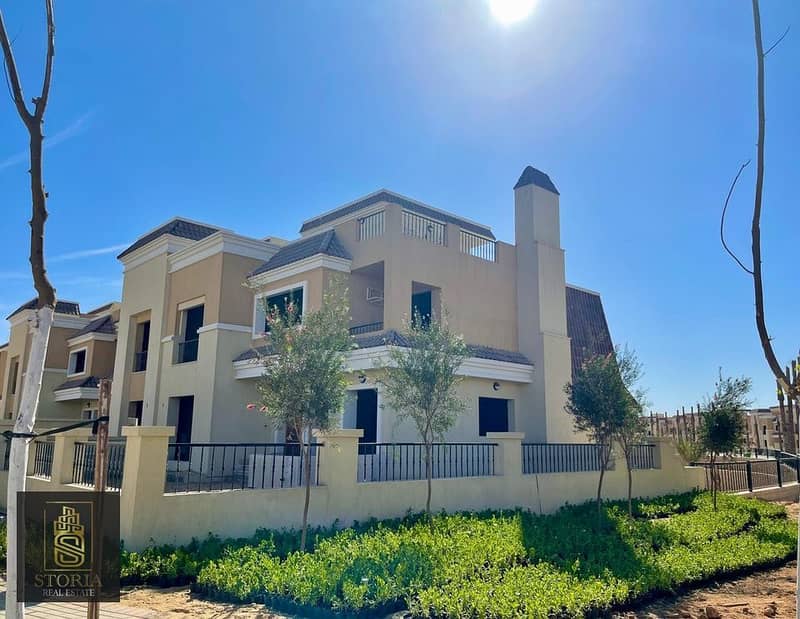 The best price for a 206m villa, directly next to Madinaty, with a very special discount on cash for a limited time in Sarai New Cairo Compound 1