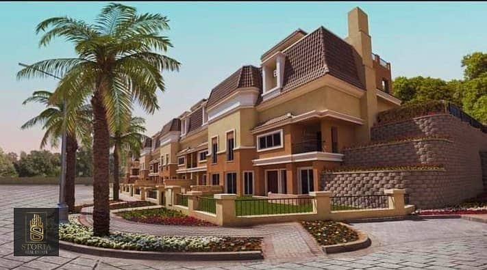 The best price for a 206m villa, directly next to Madinaty, with a very special discount on cash for a limited time in Sarai New Cairo Compound 3