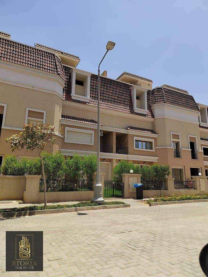 The best price for a 206m villa, directly next to Madinaty, with a very special discount on cash for a limited time in Sarai New Cairo Compound 8